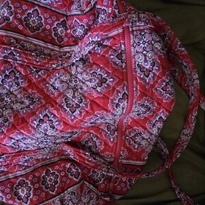 Vibrant Red Paisley Print Tote